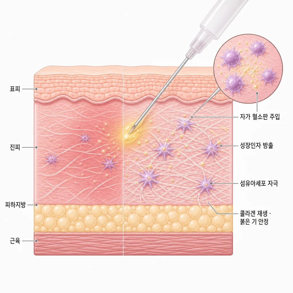 PRP (자가혈 재생주사) 원리